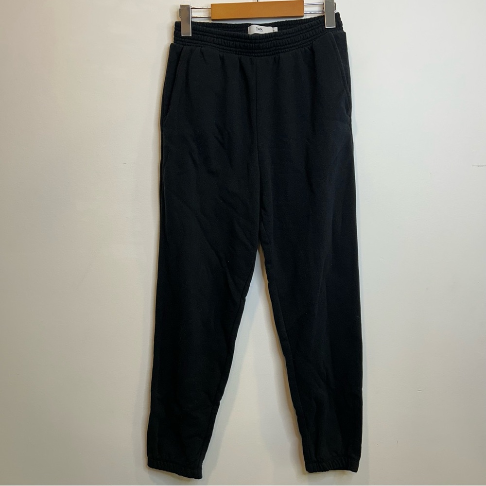 Twik Oversized thin fleece joggers sweatpants black - Picture 3 of 8